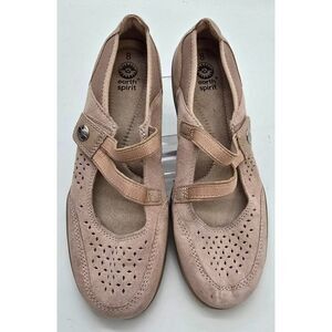 Earth Spirit Womens Size 8 Tan Suede Mary Jane Shoes
